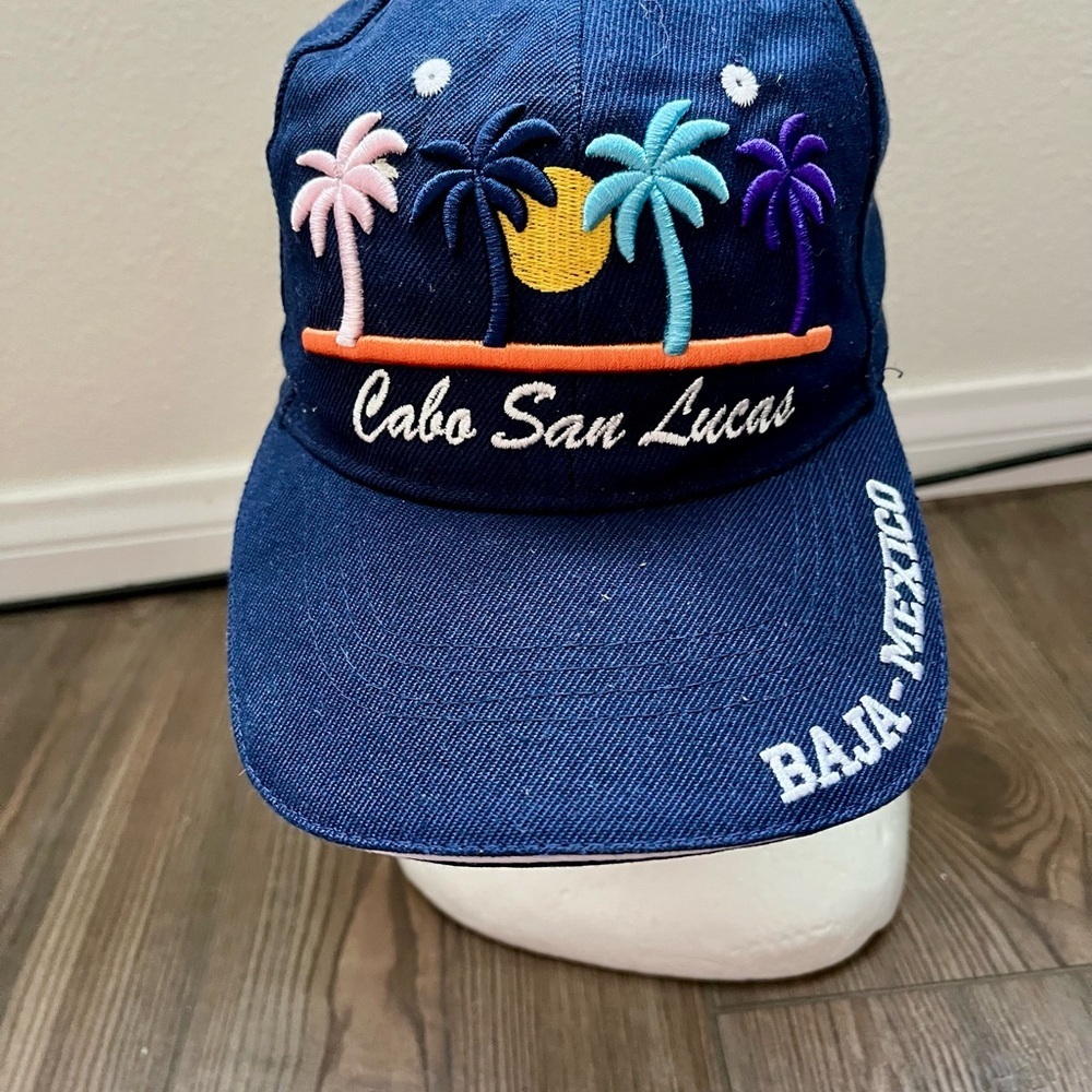 Cabo San Lucas Embroidered Blue Cap - Picture 2 of 9